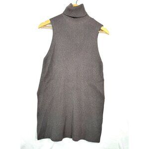 Zara ribbed oversized knit Sweater vest side‎ slits preppy 90s sz S